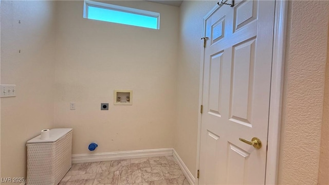 laundry area with hookup for a washing machine and electric dryer hookup