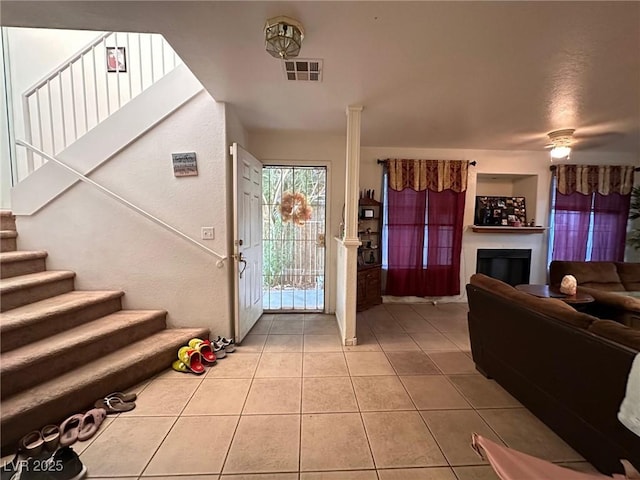 view of tiled entrance foyer