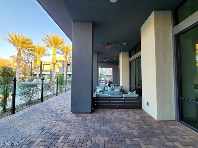 11251 Hidden Peak Ave Unit 212, Las Vegas, NV 89135 - view of patio featuring an outdoor living space and ceiling fan
