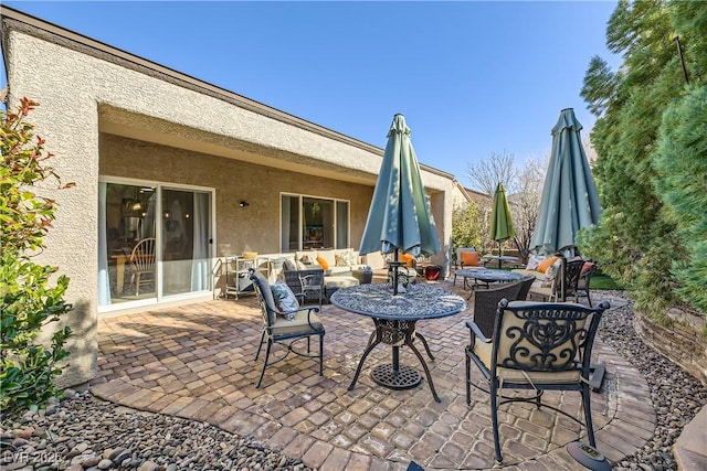 view of patio / terrace with an outdoor living space