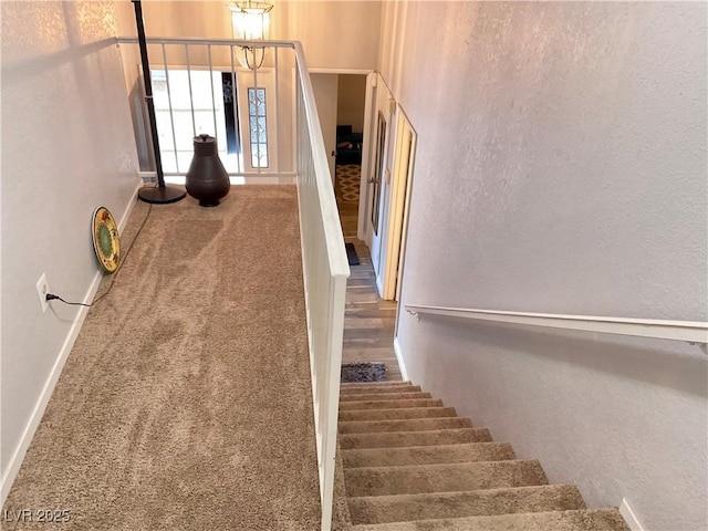 stairs with carpet