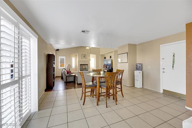 view of tiled dining room