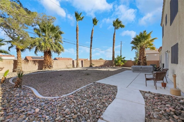 view of yard featuring a patio area