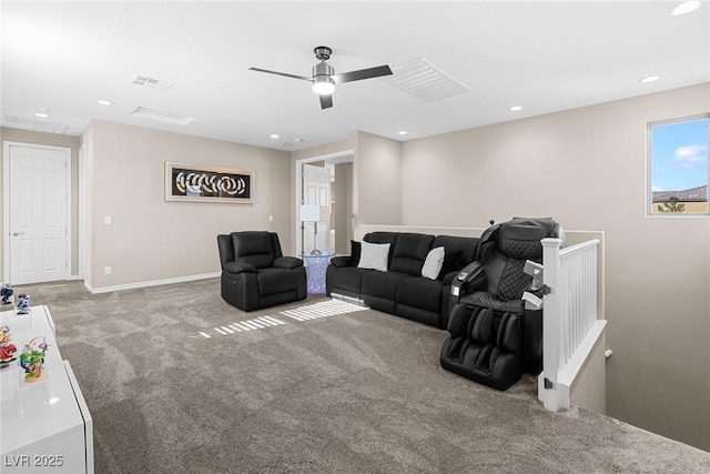 view of carpeted living room