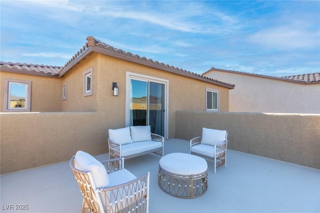 view of patio / terrace with an outdoor hangout area