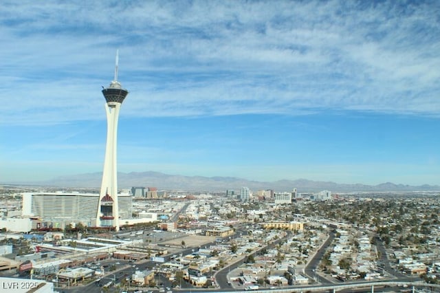 view of city featuring a mountain view