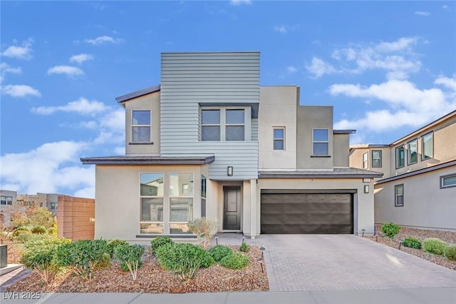 contemporary house with a garage