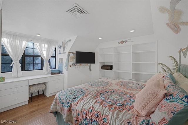 bedroom featuring light hardwood / wood-style flooring