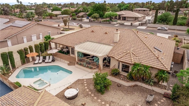 view of pool featuring a patio area