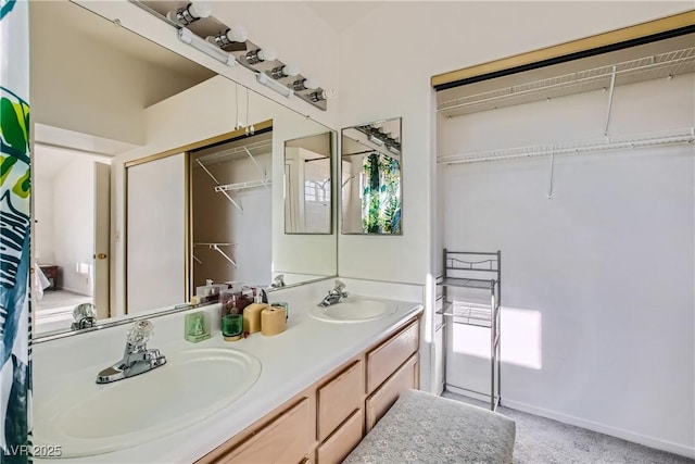 bathroom with vanity