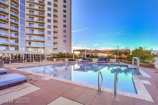 view of pool with a patio