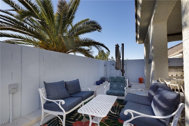 view of patio / terrace featuring outdoor lounge area