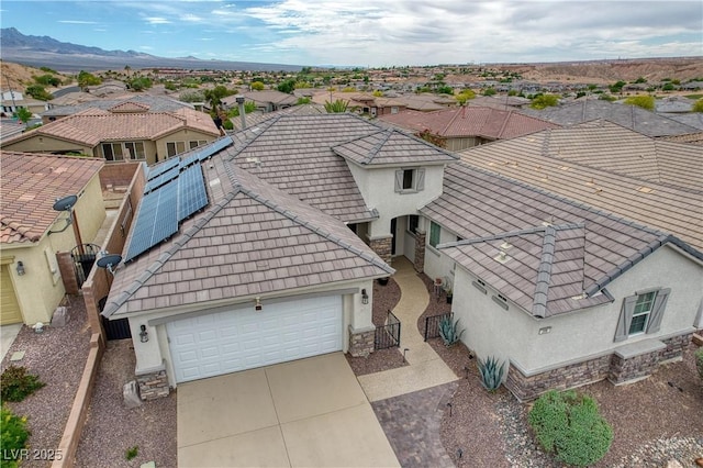 206 Pebble Creek Hts, Mesquite, NV 89027 - aerial view of residential area featuring a mountain backdrop