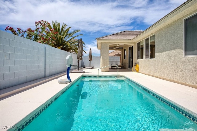 206 Pebble Creek Hts, Mesquite, NV 89027 - view of pool with a patio and a fenced backyard