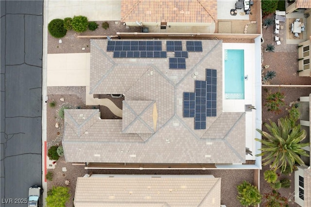 206 Pebble Creek Hts, Mesquite, NV 89027 - view from above of property with a pool