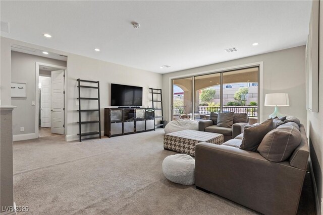 view of carpeted living room