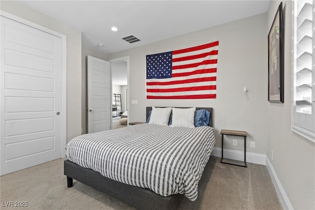 view of carpeted bedroom