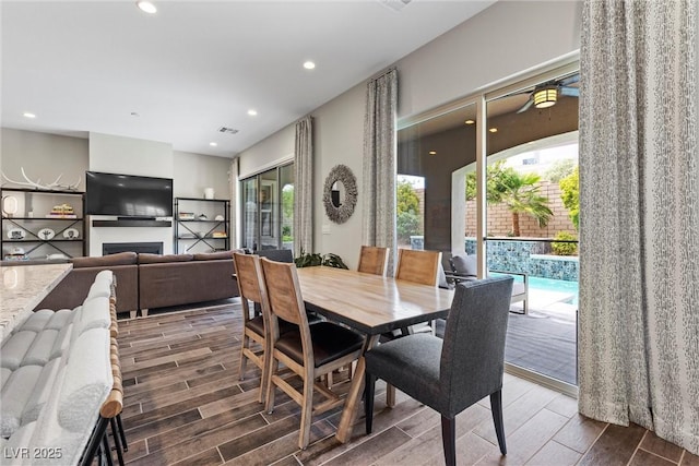 view of dining area