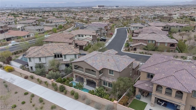 drone / aerial view featuring a residential view
