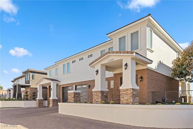 view of front of home featuring a garage