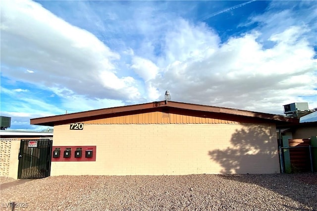 view of property exterior featuring central AC unit