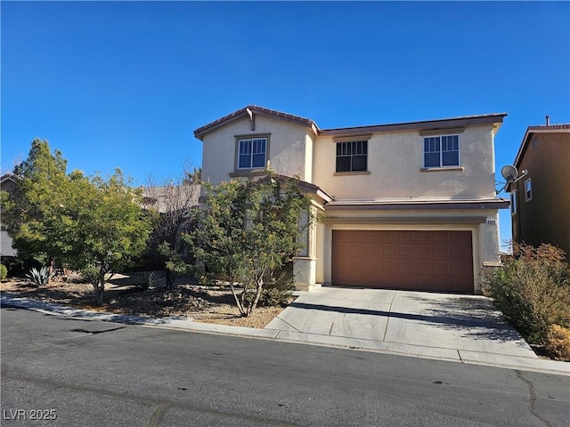 view of front facade with a garage