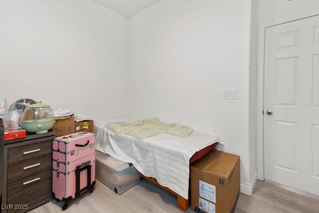 bedroom featuring light hardwood / wood-style floors