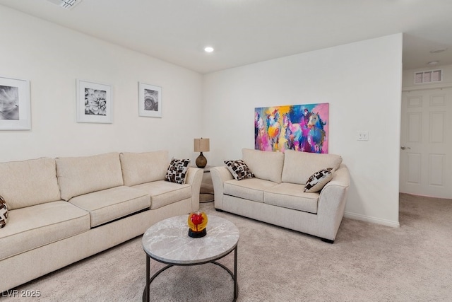 view of carpeted living room