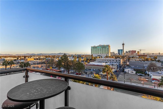 balcony featuring a view of city