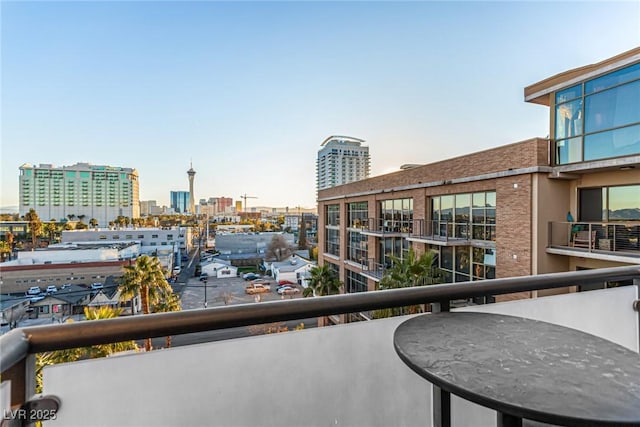 balcony with a city view