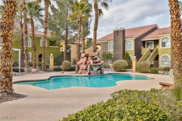 view of pool with a patio