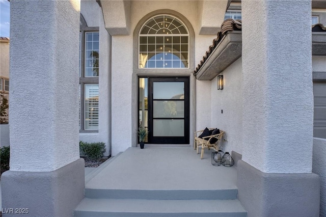 view of doorway to property