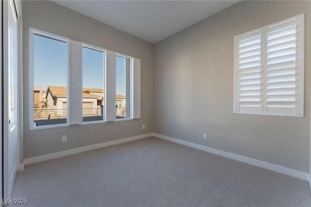 view of carpeted spare room