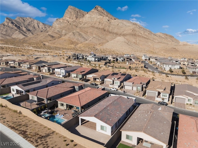 aerial view featuring a mountain view