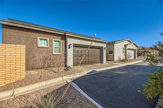 exterior space featuring a garage