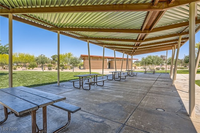 view of property's community featuring a gazebo and a yard