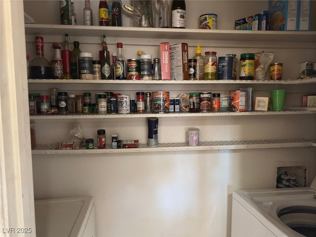 pantry with washer / clothes dryer