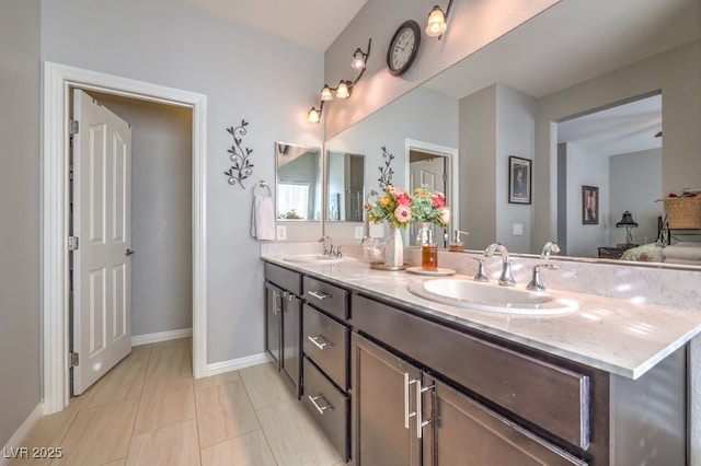 bathroom with vanity