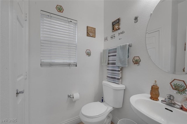 bathroom featuring toilet and sink