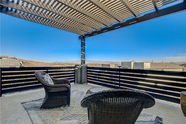 view of patio with a pergola