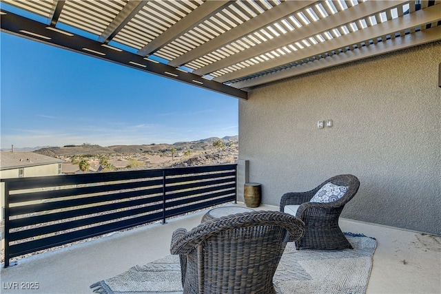 balcony with a pergola