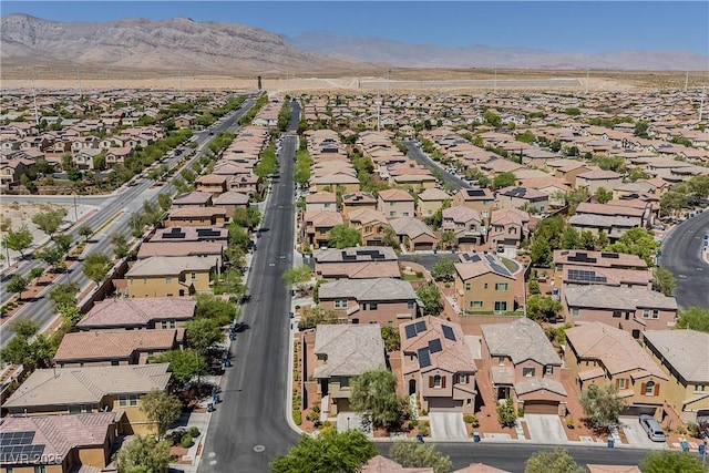 drone / aerial view with a mountain view