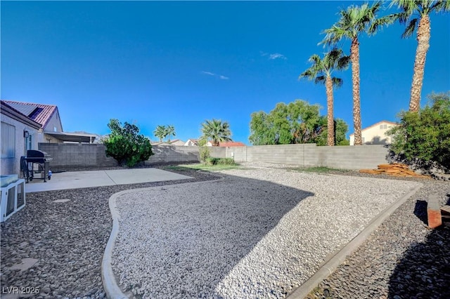 view of yard with a patio