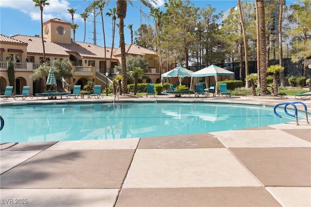 pool featuring a patio