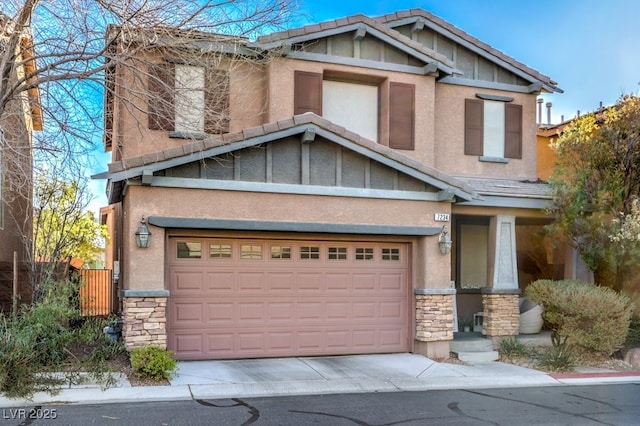 craftsman house featuring a garage