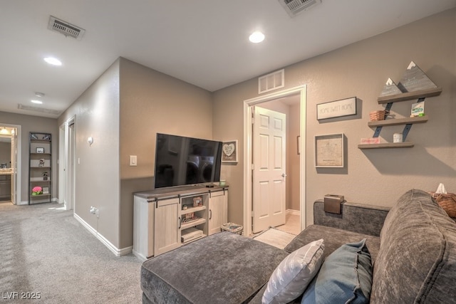 view of carpeted living room