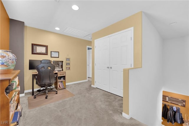 office area with carpet floors