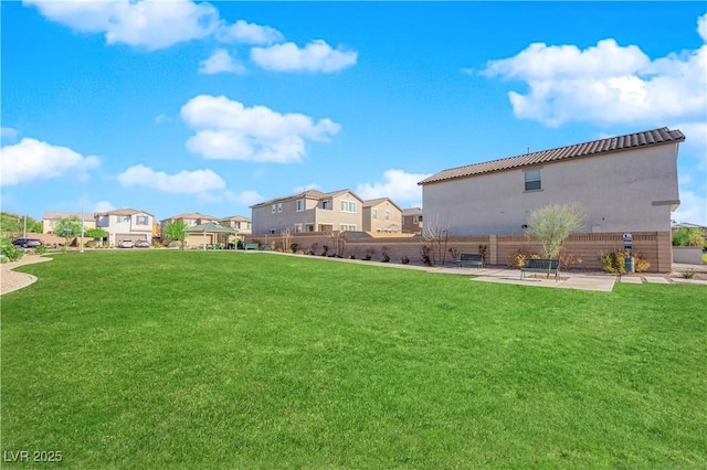 view of yard with a patio area