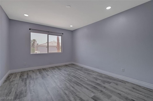 empty room featuring light wood-type flooring