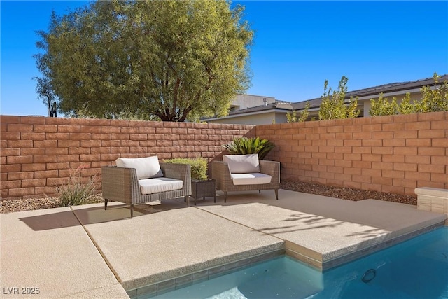 view of pool with a patio